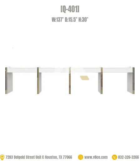 Luxe I Quadruple Nail Table [Q-401] 