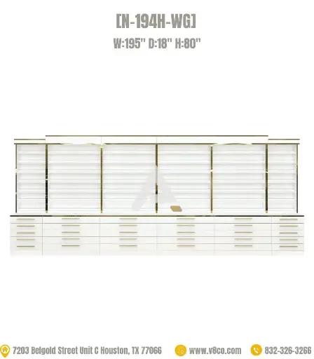 Luxe Polish/Powder Display Cabinet [N-194H-WG] 