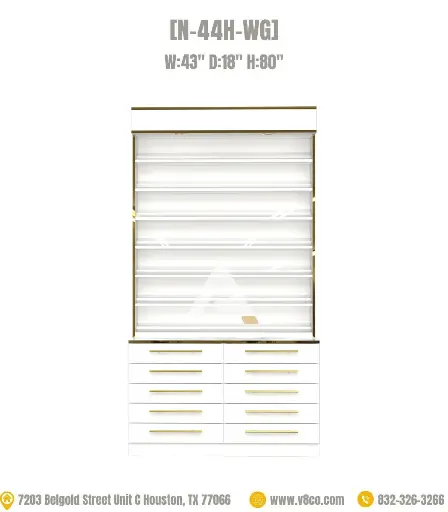 Luxe Polish/Powder Display Cabinet [N-44H-WG]
