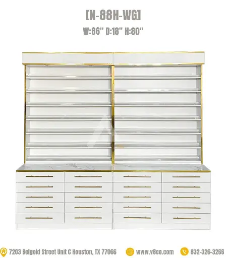 Luxe Polish/Powder Display Cabinet [N-88H-WG]