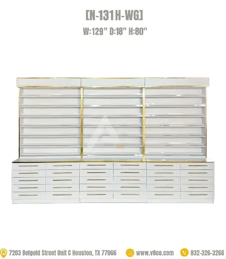 Luxe Polish/Powder Display Cabinet [N-131H-WG]