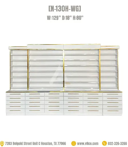 Luxe Polish/Powder Display Cabinet [N-130H-WG]