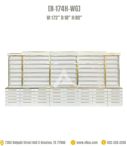 Luxe Polish/Powder Display Cabinet [N-174H-WG]