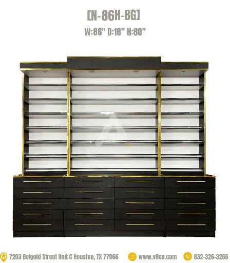 Stellar Polish/Powder Display Cabinet [N-86H-BG]