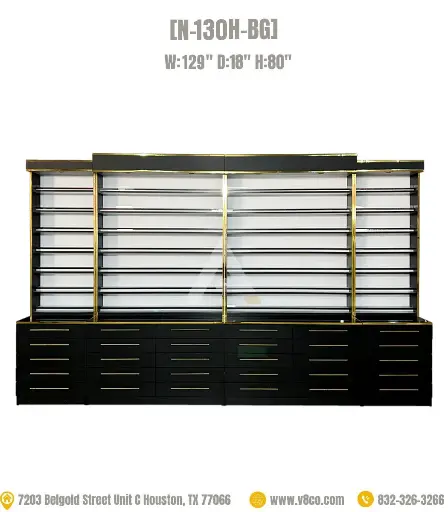 Stellar Polish/Powder Display Cabinet [N-130H-BG]