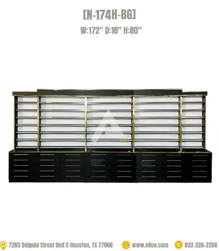 Stellar Polish/Powder Display Cabinet [N-174H-BG]